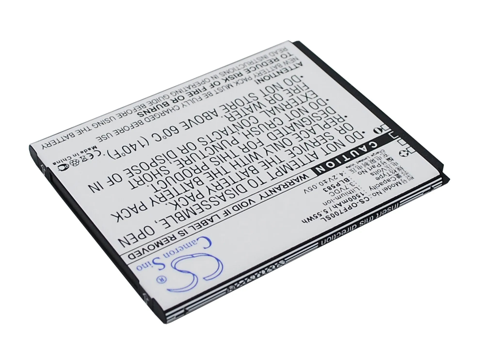 Cameron Sino 1500 мАч аккумулятор BLP583 для OPPO 1105 1107 Find 7 Dual SIM|cameron sino|battery 1500mahbattery for |