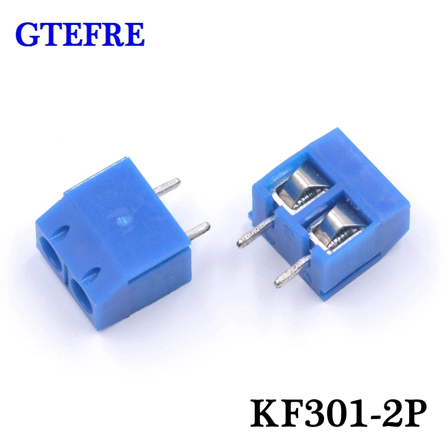 

20pcs KF301-2P 2 Pin Plug-in Screw Terminal Block Connector 5.08mm Pitch