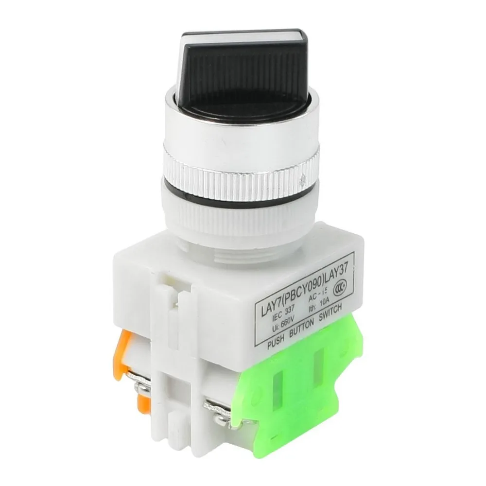 AC660V 10A DPST NO/NC 2 положения Вкл/Выкл поворотный переключатель защелкивающийся