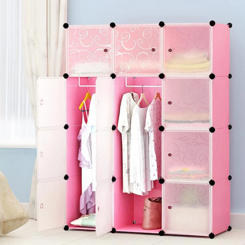 

Simple Portable Wardrobe Assembly Plastic Wardrobe Bedroom Locker Wardrobes Assembly Space Saving Plastic Closet Folding Closets