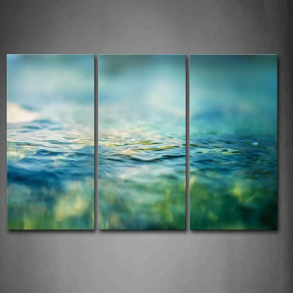

Framed Wall Art Pictures Clean Water Canvas Print Botanical Modern Poster With Wooden Frames For Home Living Room Decor