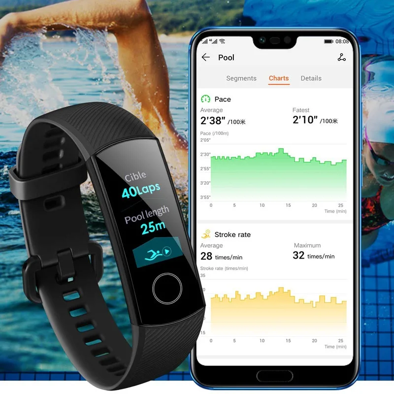 Смарт браслет HONOR Band 4 фитнес трекер спортивный активности в реальном времени