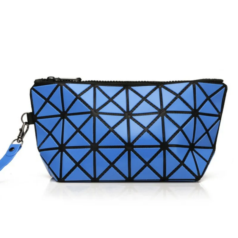 حقيبة صغيرة تجميلية لالماكياج الهندسة النساء ماكياج منظم حقيبة السفر للماء حالة الحقيبة الجمال أدوات الزينة حقيبة سريع