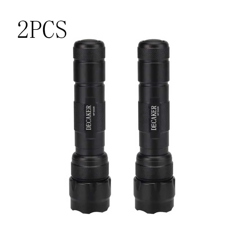 

DECAKER 2PCS 502B 100% Quality Waterproof Tactical Flashlight XM-L T6 5 Mode LED Torch Flashlight LED Flash Light 18650 Hunting