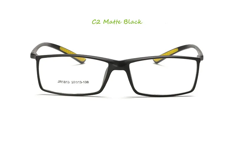 Супер-светильник для мужчин Retangle квадратные очки оправа для очков TR90 комфорт близорукость по рецепту линзы оптические простые зеркальные - Цвет оправы: C2