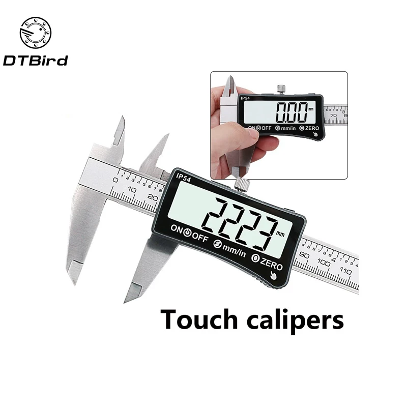 

Stainless Steel 150mm Digital Caliper IP54 Coolant Proof Digital Caliper Full Screen LCD Display