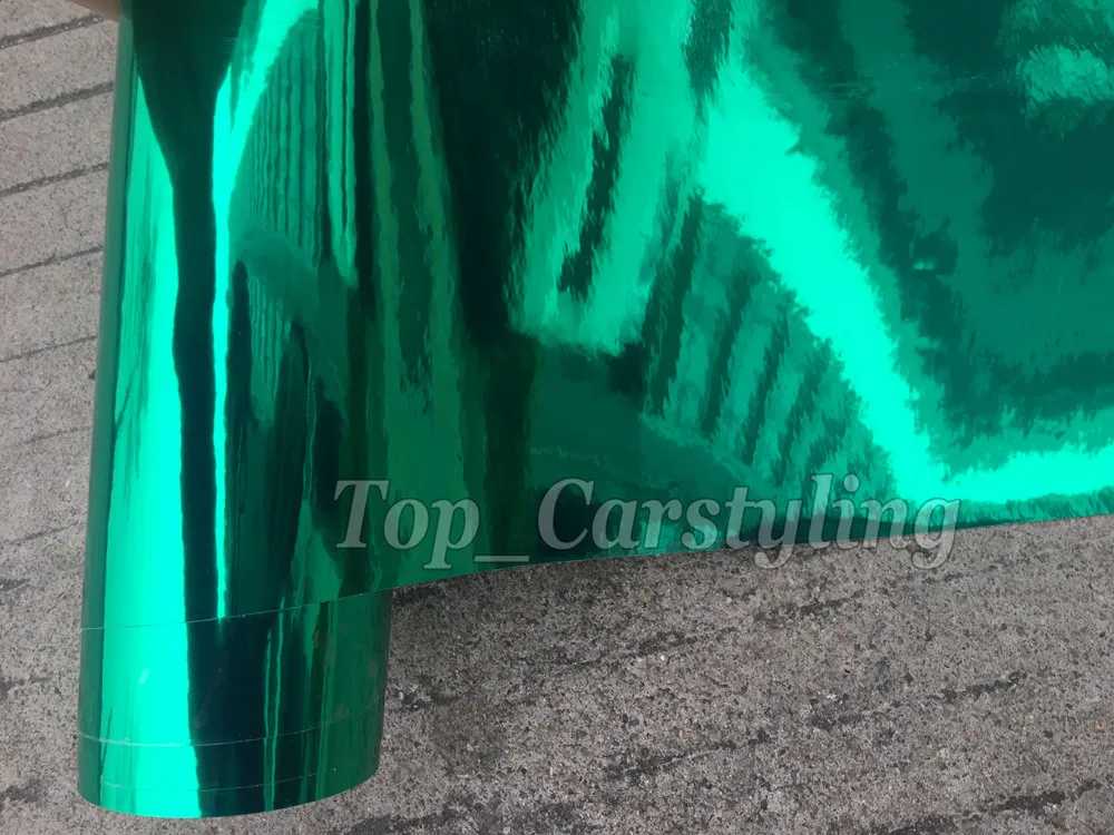 light green tiffany chrome stretch car wrapping film (4)