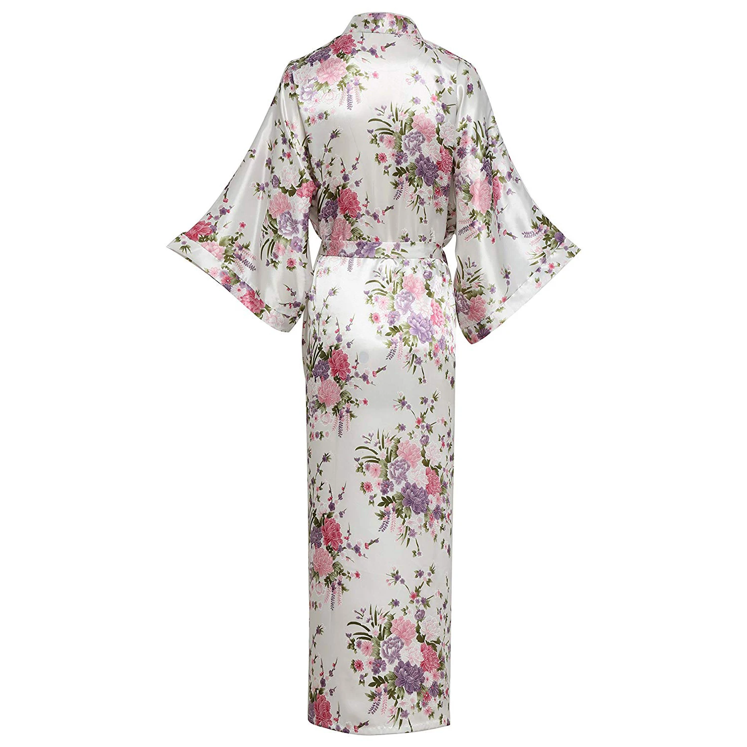Women Sleepwear Plus Size Lady Long Robe Print Flower Kimono Bathrobe Casual Home Clothes Rayon Bride Bridesmaid Dressing Gown