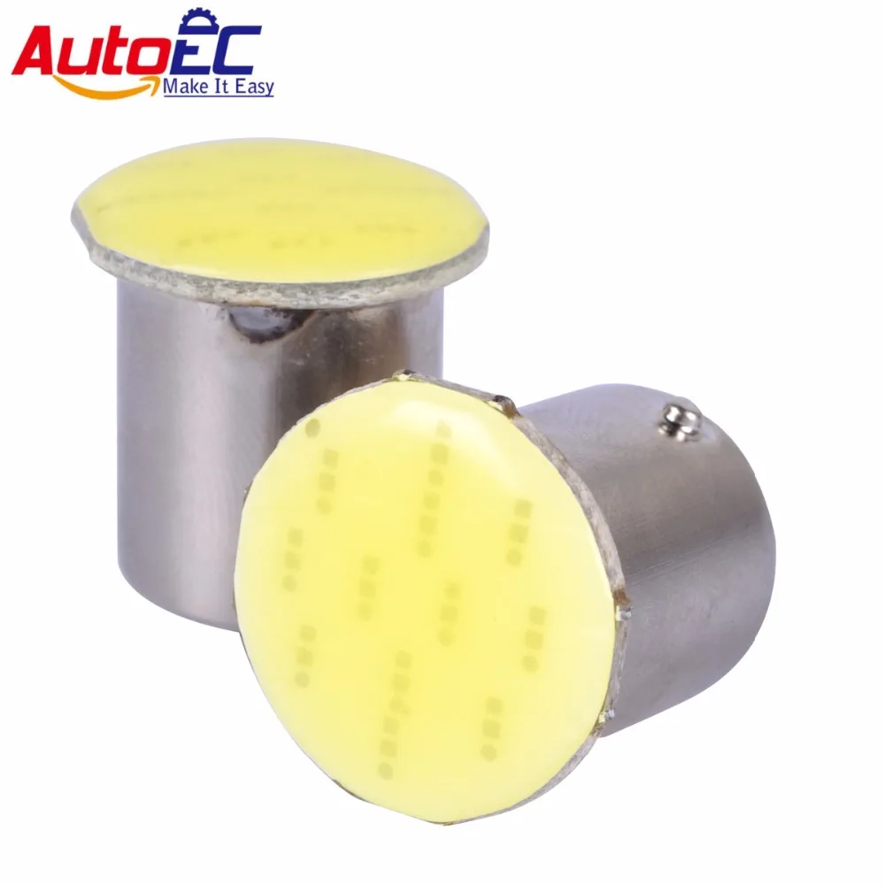 

AutoEC 10pcs 1156 COB S25 1157 Bulbs P21W LED Bulbs Vehicle Interior Light Parking Auto Car Lamp super bright DC 12V #LF47