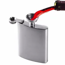 Portable 8 oz Stainless Liquor Hip Flask Flagon Wine Pot Whiskey Silver (silver) Portable 8 oz Stainless Liquor Hip Flask Flagon Wine Pot Whiskey Silver (silver)