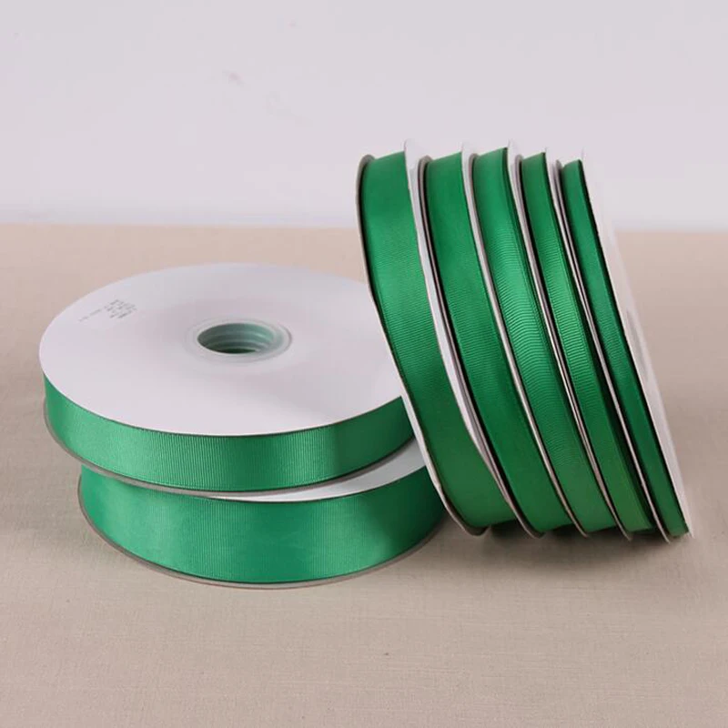 100 Yards\roll 6 mm 40 mm Width Green Grosgrain Ribbon Polyester