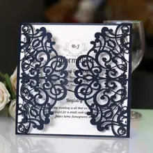 50pcs Luxury Wedding Invitations Laser Cut Wedding Invitation Card Square Wedding Cards with Ribbon Blank Sheet 50pcs Luxury Wedding Invitations Laser Cut Wedding Invitation Card Square Wedding Cards with Ribbon Blank Sheet