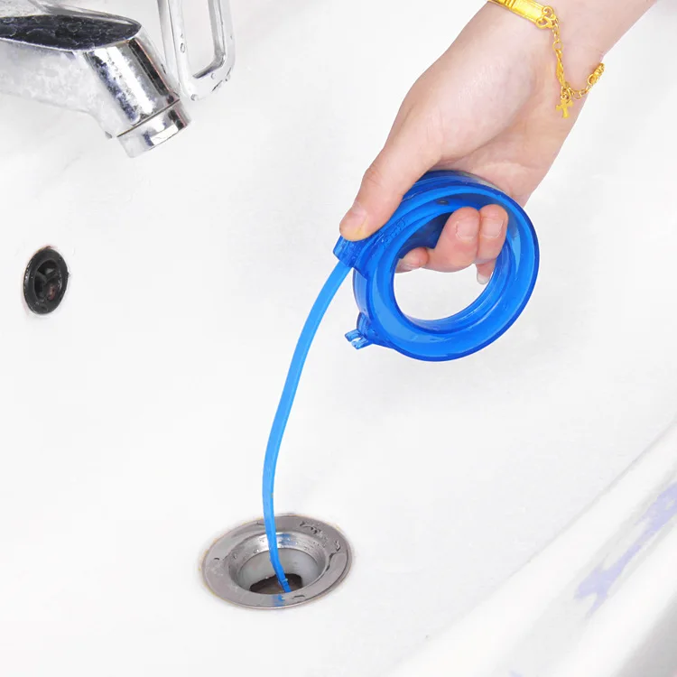 2pcs Drain Sink Hair Cleaner Dredge Pipeline Hook Kitchen Bathroom Cleaning Tool 