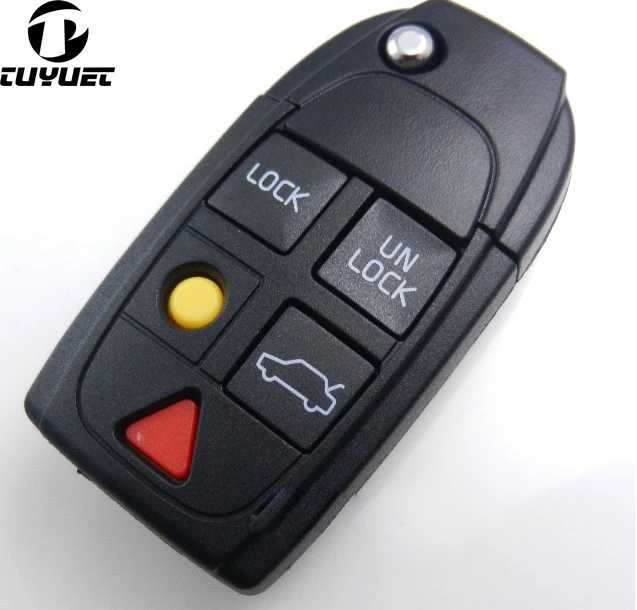 

New 5 Buttons Remote Folding Flip Key Case Shell for Volvo C30 C70 S40 S80 V50 V70 Xc90 Xc70 Xc60