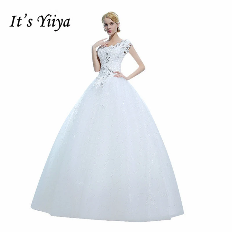 Buy New Arrive Real Photo O Neck Lace White Wedding