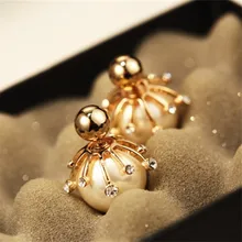 CX-Shirling качество Анти-аллергия Женская двойная одежда жемчуг Кристалл Анти-гипоалергенная серьга Женская Вечеринка серьги тонкие жемчужные украшения