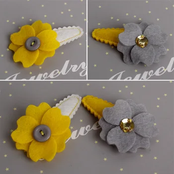 

20 pcs/lot, Felt Flower Hair Clips, Flower Snap Clip