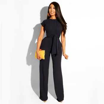 

Women 2 Piece Outfits Short Sleeve Crop Top Pant Set Slim Casual Jumpsuit AU 6.5