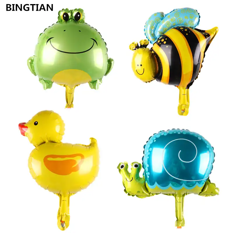 BINGTIAN улитка с изображением утки, лягушки воздушные шары в виде пчелы на первый день рождения, праздничные украшения: воздушные шары игрушки