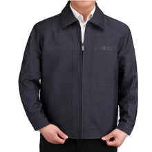 Hohe Qualität Männer Jacke Volle Hülse Outwear Mäntel Einfarbige Slim Fit Männlichen Herbst Frühling Marke Drehen-unten Kragen jacken Tops