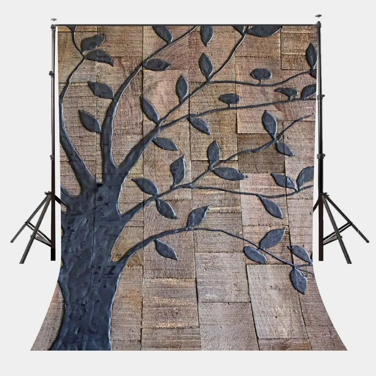 

150x220cm Vintage Brick Wall Backdrop Growing Tree Patterns Photography Background