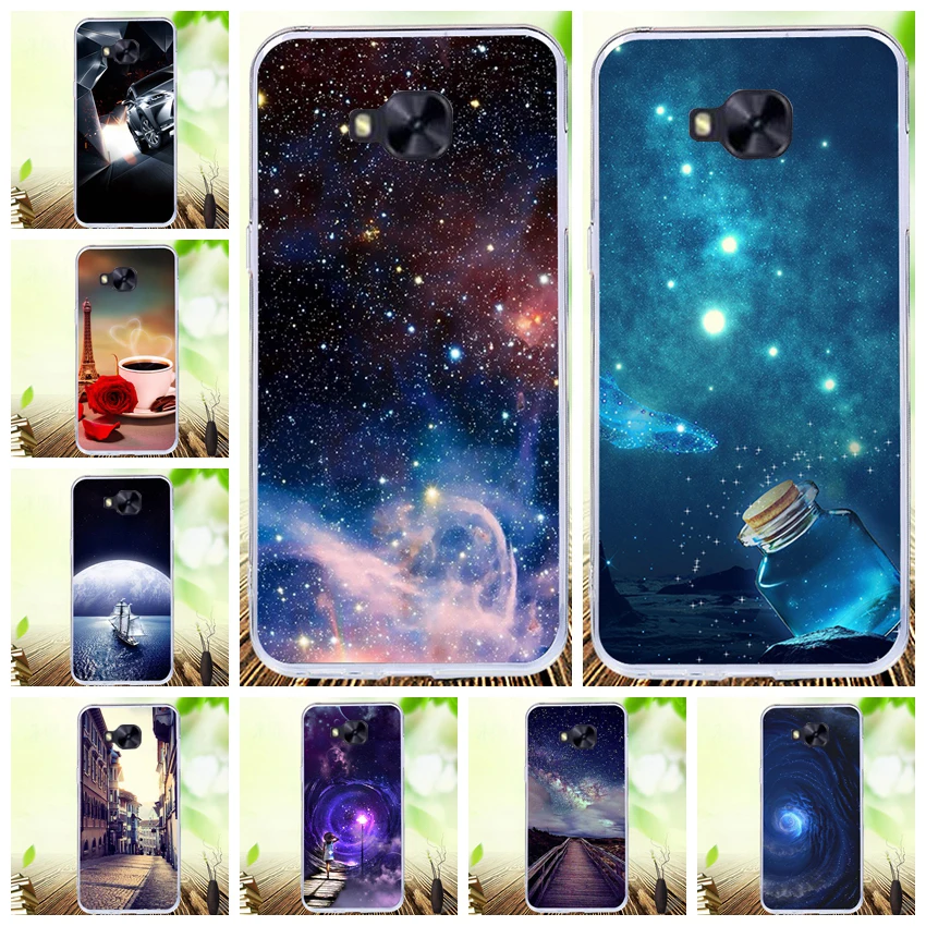 Lamocase ТПУ окрашенный чехол для телефона Asus ZenFone 4 Selfie Pro ZD552KL цветочный ZenFone4 задняя
