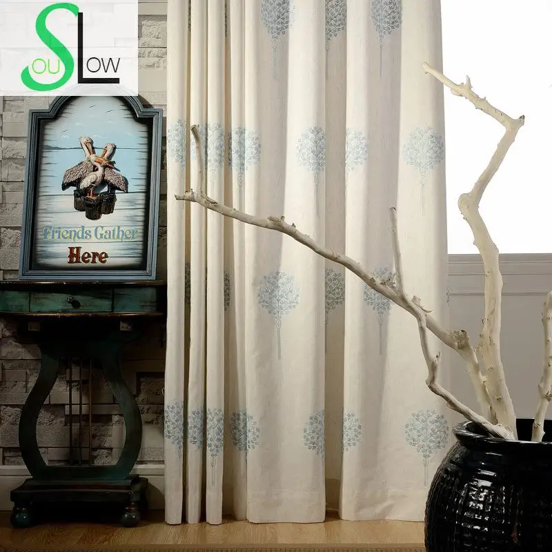 Online kopen wholesale gordijnen blauw bruin uit china gordijnen ...