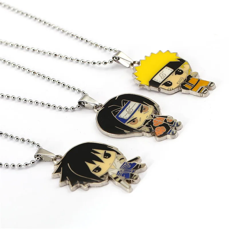 

Anime Cartoon Naruto Sasuke Uchiha Itachi Figure Metal Pendant Necklace Cosplay Statement Jewelry Collar HC12047