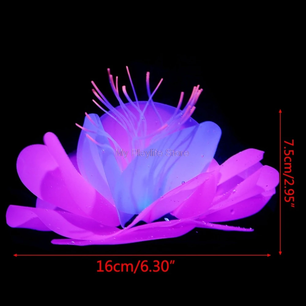 Водных растений люминесцентные Цветочные украшения аквариума Красочный аквариум орнамент подводный декора 5 цветов C42