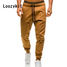 LOOZYKIT, Мужские штаны для бега, мужские брюки большого размера, Мужские штаны для бега, для тренажерного зала, для фитнеса, тренировок, одноцветные, модные, повседневные штаны