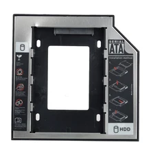 5 шт./лот универсальный 12,7 мм пластик+ алюминий 2," SATA для SATA HDD твердотельный диск caddy Корпус HDD корпус для ноутбука оптический привод