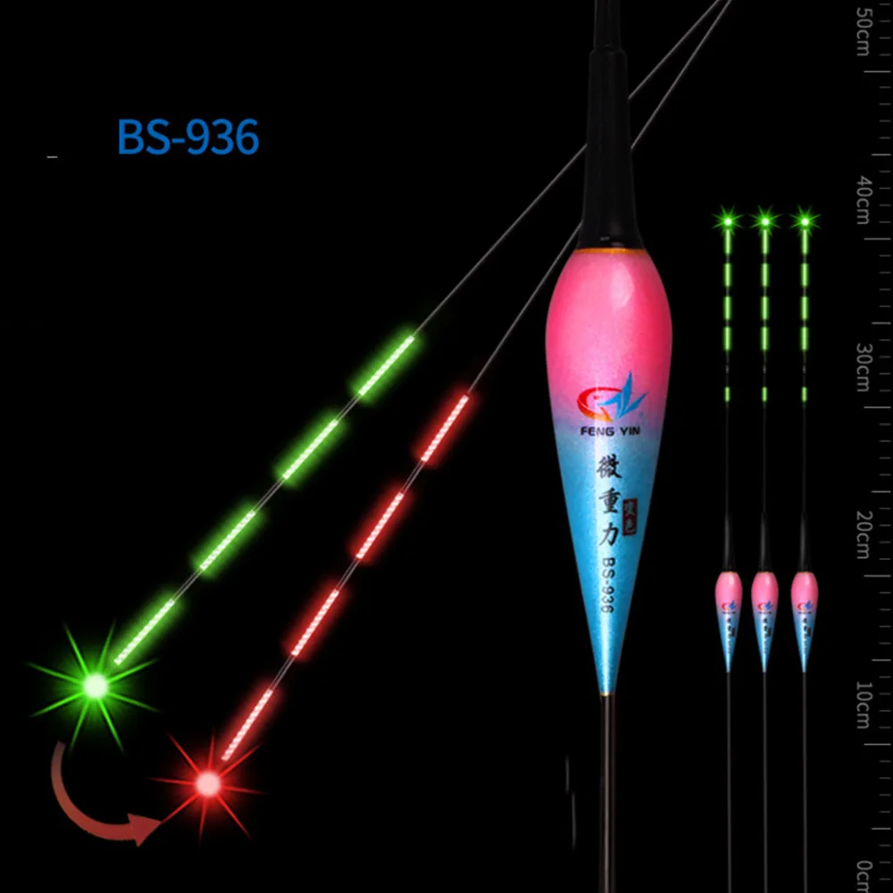 2019 Fishing fish floating intelligent alarm bite hook color electronic drift luminous fishing float Led light automatic 40J1 (8)