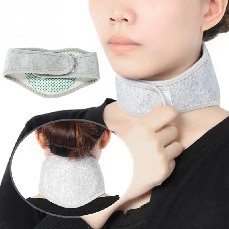 

Neck Massager Wrap Protect Pain Relief Belt Warming Neck Brace Support Strap Heating Tourmaline Neck Warmer Brace Massage Strap