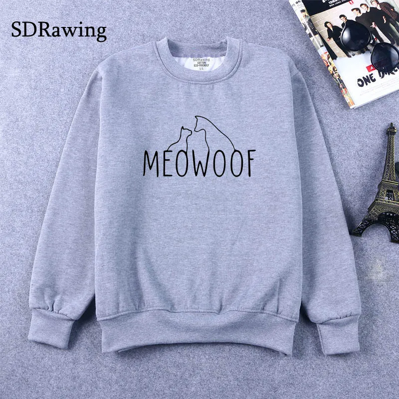 Meowoof Letters Print Women Sweatshirts Casual Funny Sweatshirts For Lady Girl Top Sweatshirts Hipster Drop Ship Meowoof Letters Print Women Sweatshirts Casual Funny Sweatshirts For Lady Girl Top Sweatshirts Hipster Drop Ship