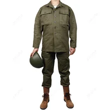 Wwii США hbt verde uniforme camicia giacca e pantaloni армейский