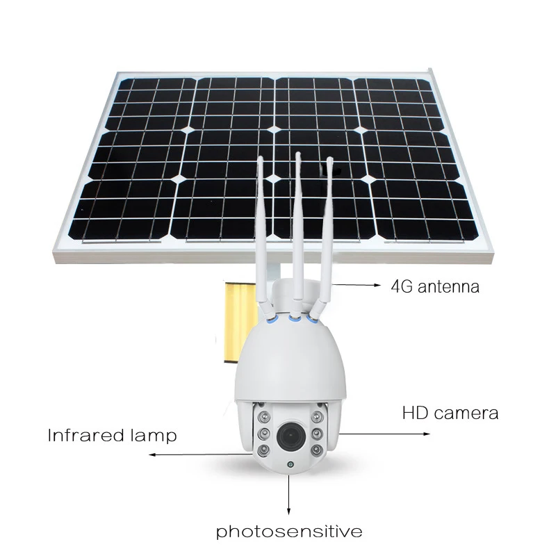 Yobang безопасности 1080 P Солнечный Мощность 30 Вт Пуля IP Камера Беспроводной 3g 4G SIM Wi-Fi открытый Водонепроницаемый IP68 Батарея наблюдения