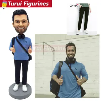 

Photographer figurine bobblehead custom design bobble head nba sports figure clay dolls customized figurines from polymer clay