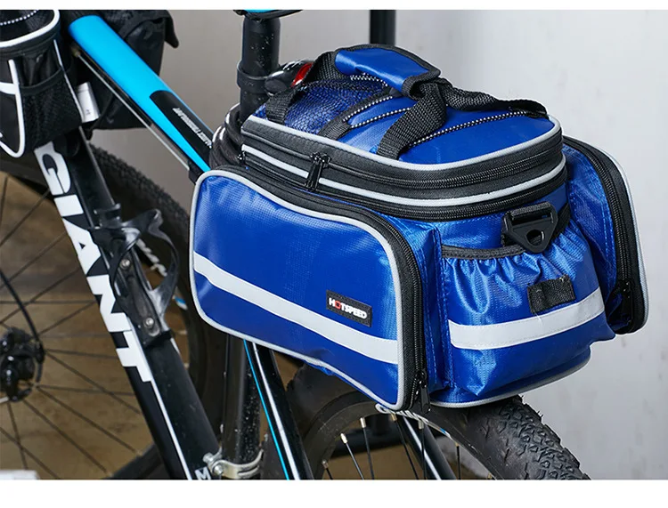 Excellent 2018 Waterproof Mountain Road Bicycle Bike Bag Cycling Double Side Rear Rack Tail Seat Trunk Bag Pannier seat bag for bike 9