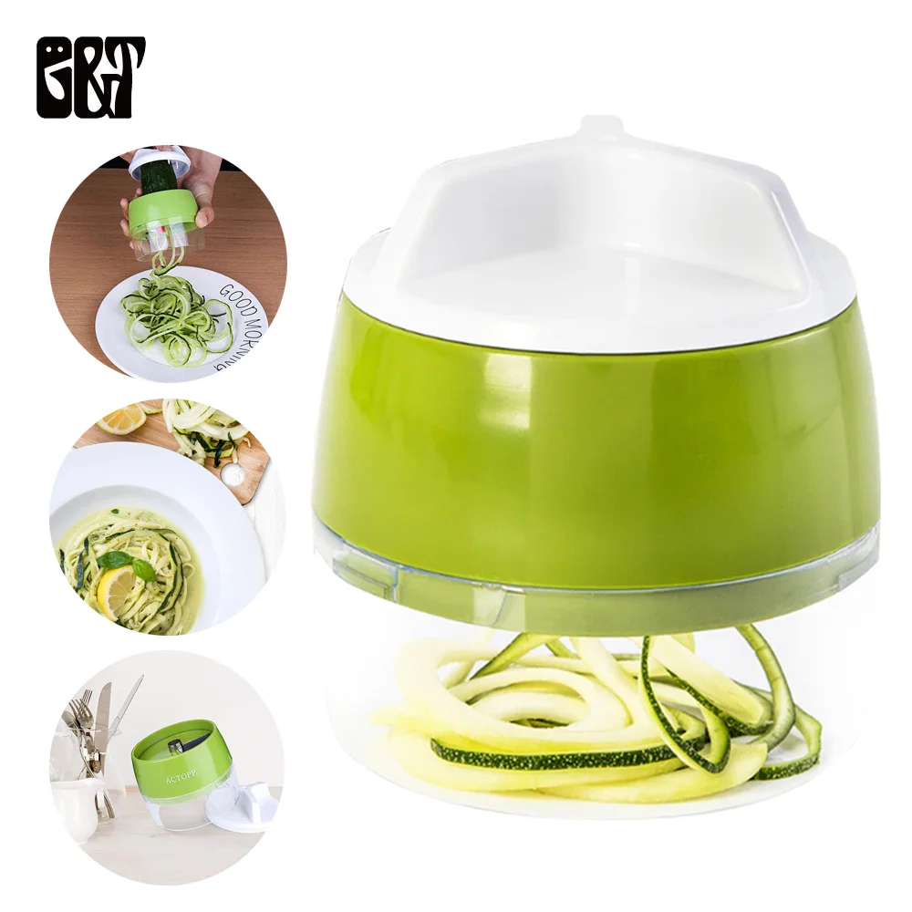 

GT Vegetable Fruit Grater Spiral Blade Cutter Carrot Cucumber Spiral Slicer Salad Tools Zucchini Noodle Spaghetti Maker Dropship