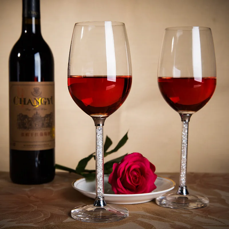 Высококачественный бессвинцовый хрустальный бокал для вина с бриллиантовой