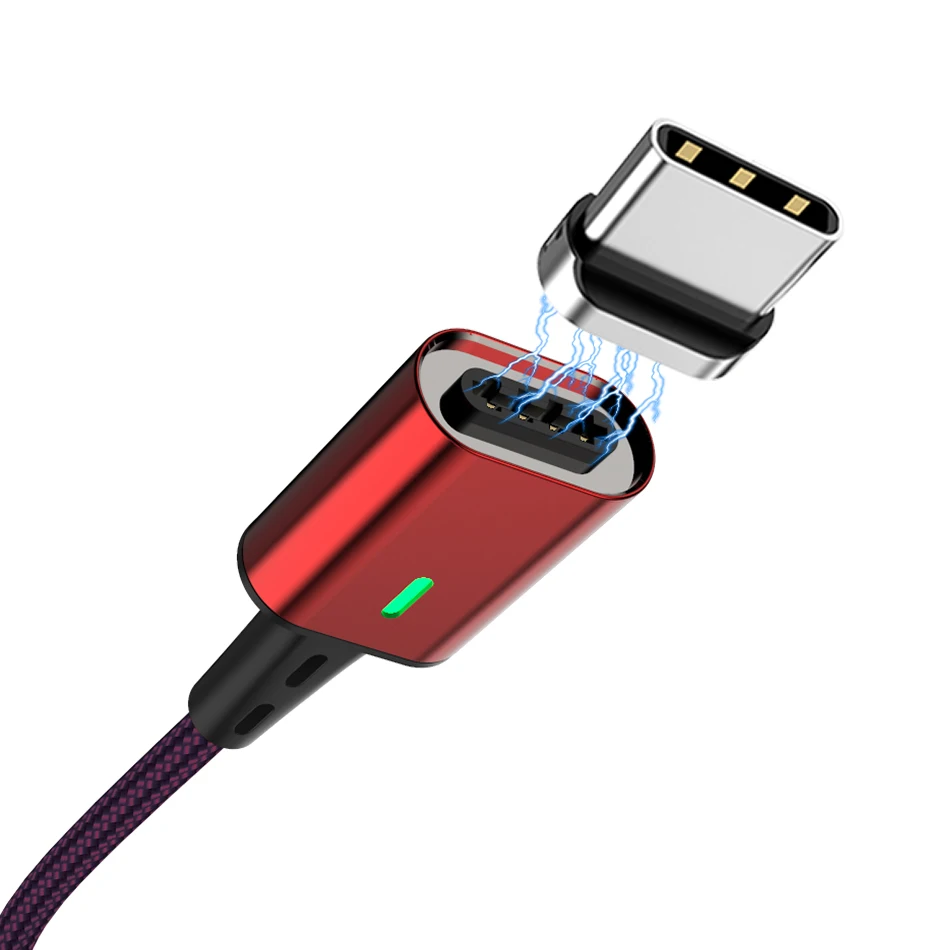 

Magnetic Charging Type C Cable Android Mobile Phone Fast Charger Plug LED Cables for Samsung Galaxy Note S10 S9 Plus for Xiaomi