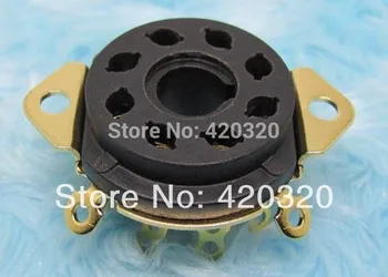 

5pcs bakelite tube socket GZS8-A-G 8 pin seat tube socket golden foot outlet for KT88 EL34