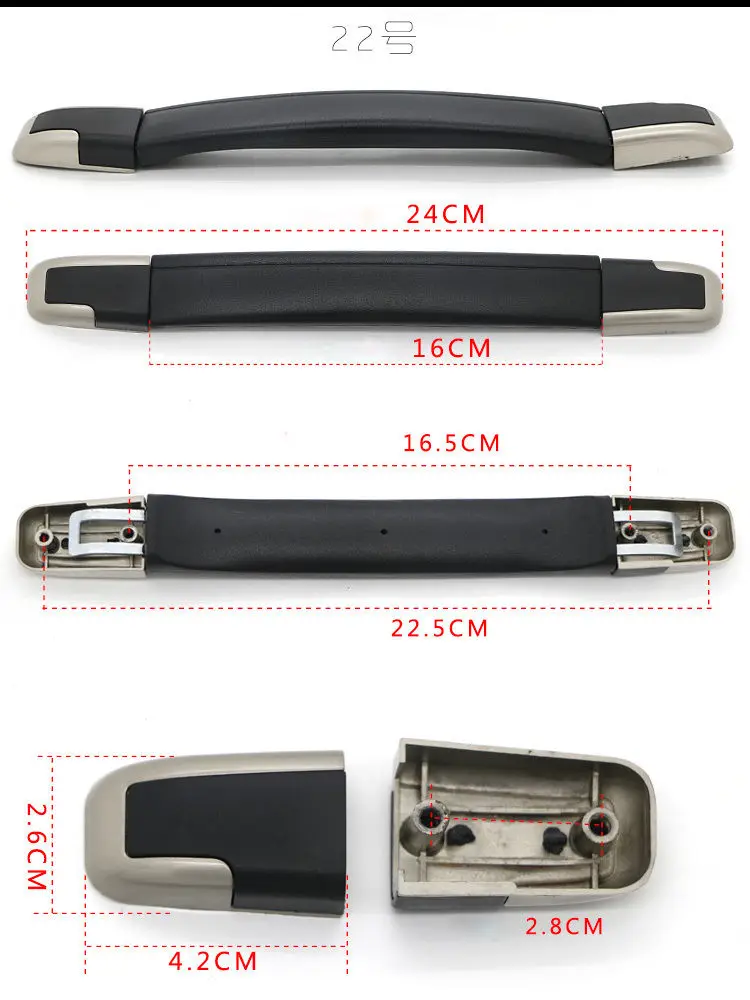 B014-B030 сменный чемодан, ручка для багажа, запасная фиксация, держатели, коробка, тяга, ремень для переноски, аксессуары для ремонта багажа - Цвет: B022