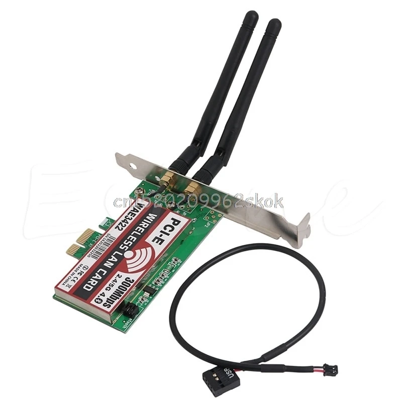 Goedkoop Pci E Pci Express Carte Dubbele Bande 300Mbps Wlan Wifi Adaptateur Bluetooth 4.0 Jy23 19 Dropship