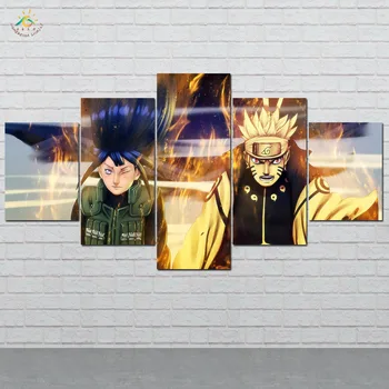 

Naruto Shippuuden Anime Wall Art Canvas Painting Posters and Prints Decorative Picture Decoration Home For Living Room 5 PIECES