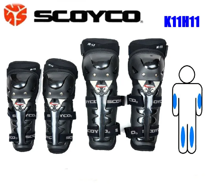 

4Pcs/Set Combination Motorcycle Knee&Eblow Protector Racing Guards Protective Gears Equipamentos Scoyco K11H11