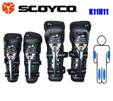 Black Free Size 4Pcs/Set Combination Motorcycle Knee&Eblow Protector Racing Guards Protective Gears Equipamentos Scoyco K11H11