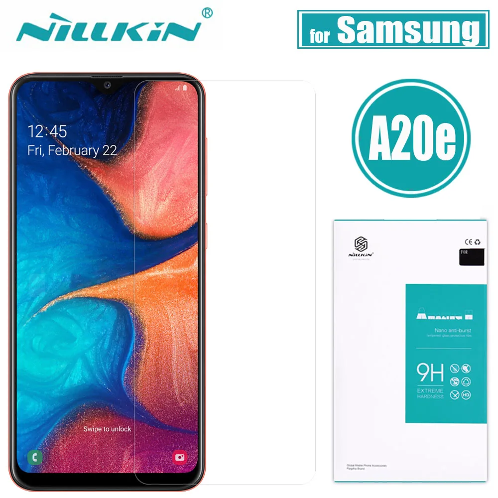 

for Samsung Galaxy A20e Glass Nillkin 9H Hard Protective Glass On Safety Glass Screen Protector for Samsung A20e Tempered Film