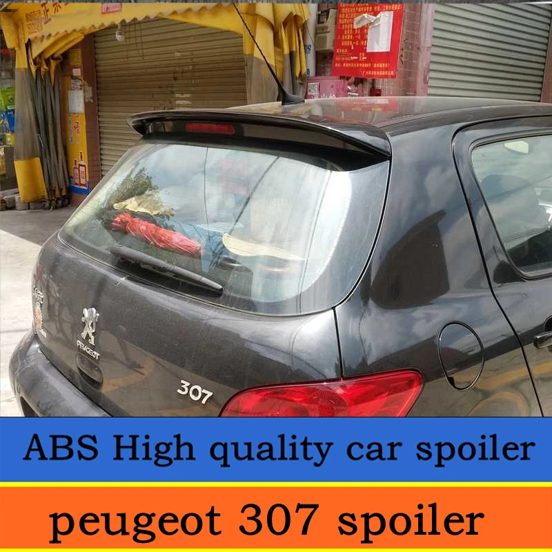 

high quality ABS material for peugeot 307 hatchback car 2006 to 2012 rear window roof rear wing spoiler by primer or any color