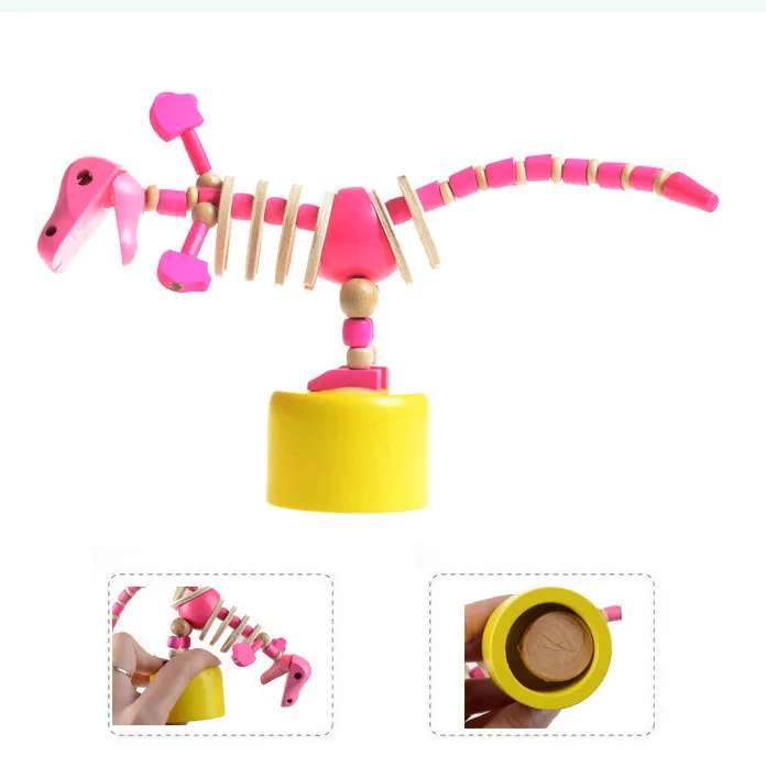 Детская интеллектуальная игрушка Танцующая подставка красочный качающийся динозавр деревянная игрушка танец животные Прямая поставка